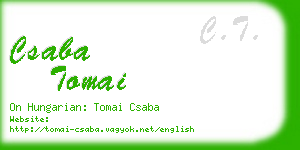 csaba tomai business card